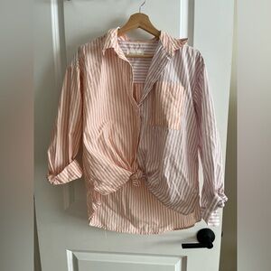 Olive & Oak multi color stripe button up sz S
